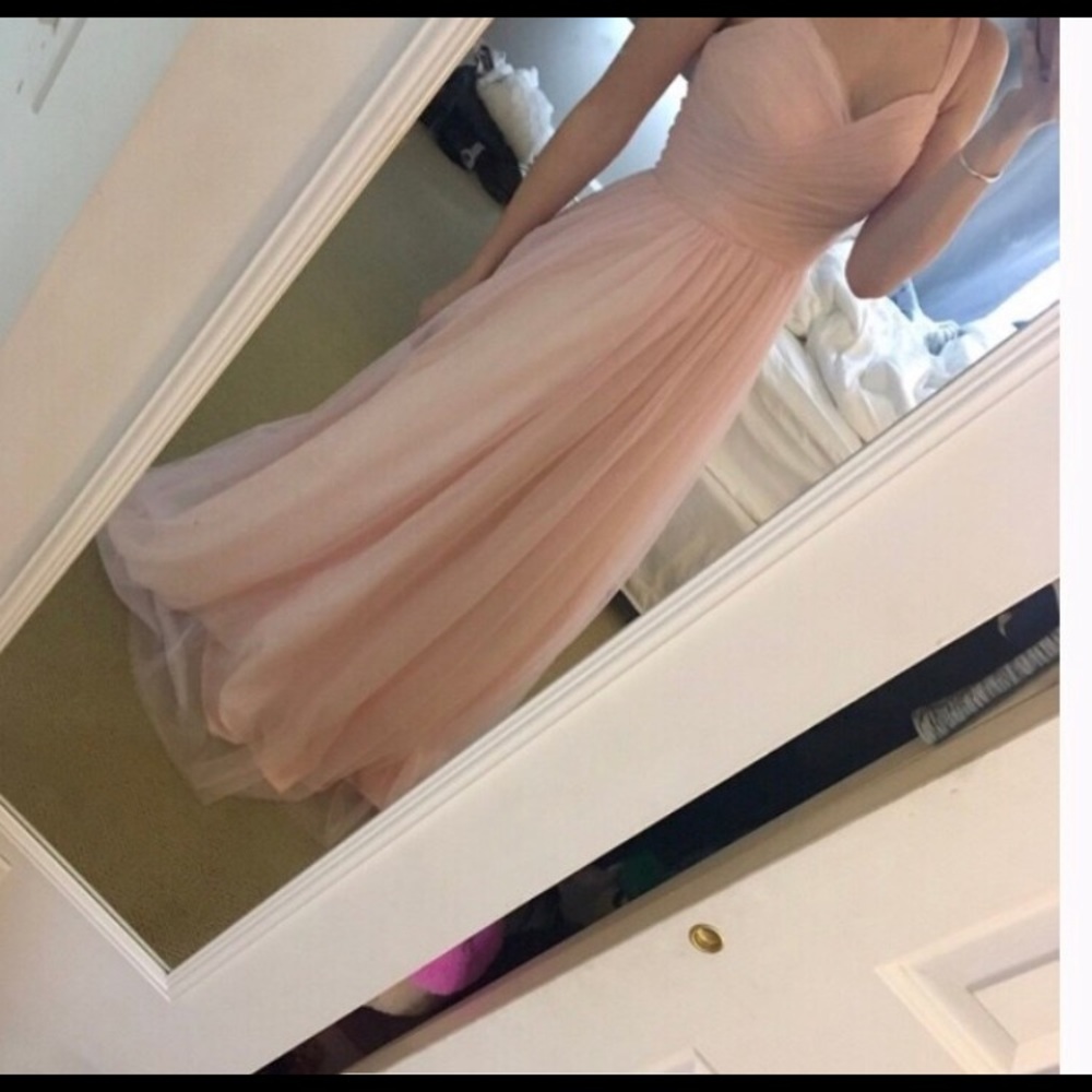 Lulus blush wedding guest/prim dress